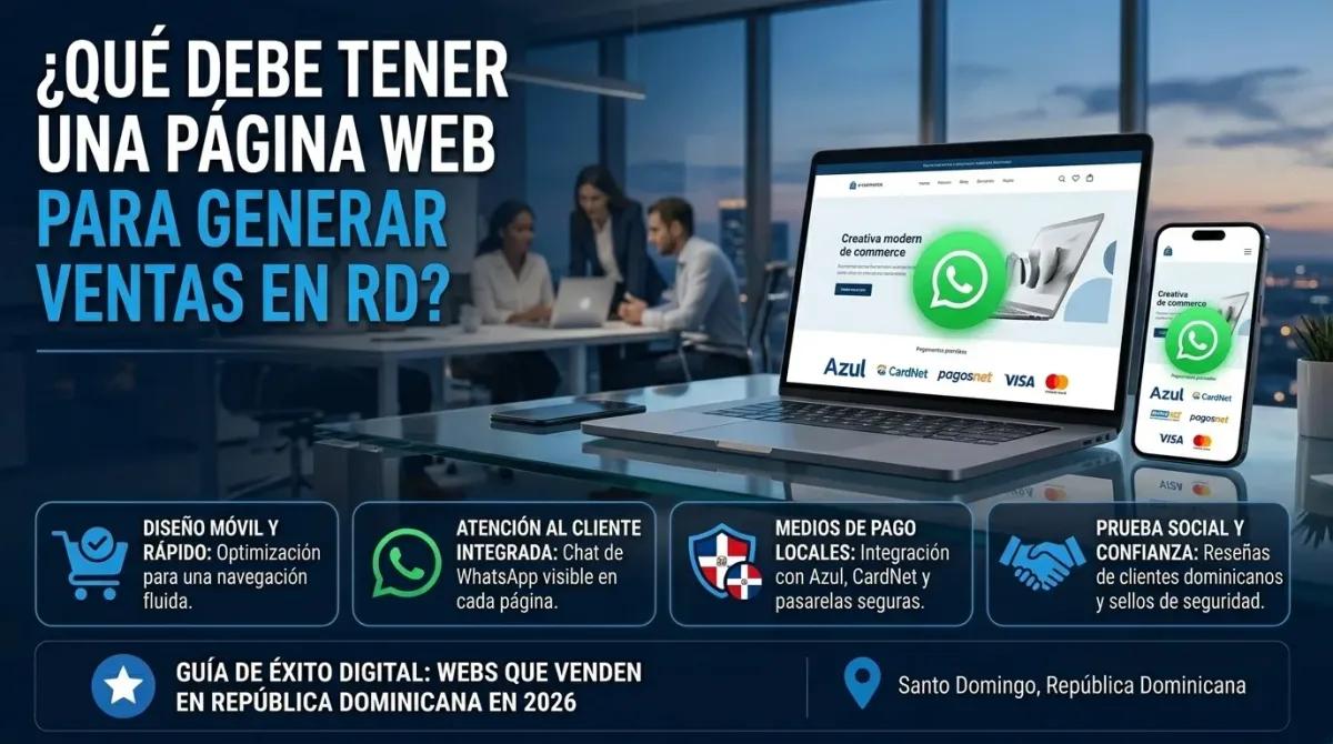 ¿Qué debe tener una página web para generar ventas en RD?